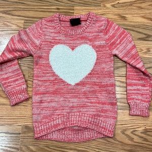 Girls rule Heart sweater pink size 5